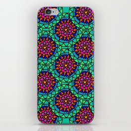 Bright Colourful Mandala print iPhone Skin