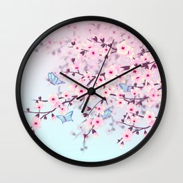 Cherry Blossom Landscape Wall Clock