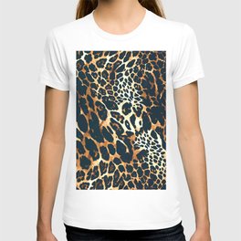 Puma skin animal print hand painted Fashion illustration pattern T Shirt