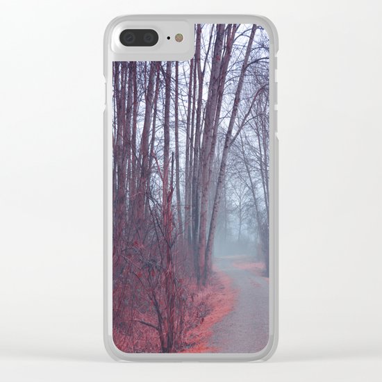 Autumn Walk Through the Park Clear iPhone Case