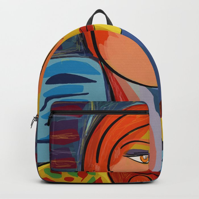 Woman at the window on the French Riviera Backpack