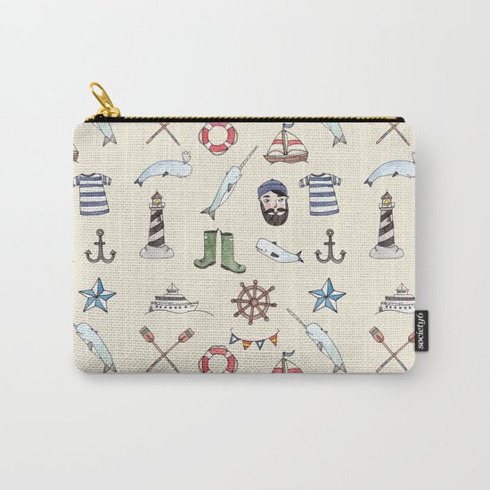 Nautical Pattern Carry-All Pouch
