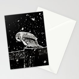Snowfall at Night Stationery Cards