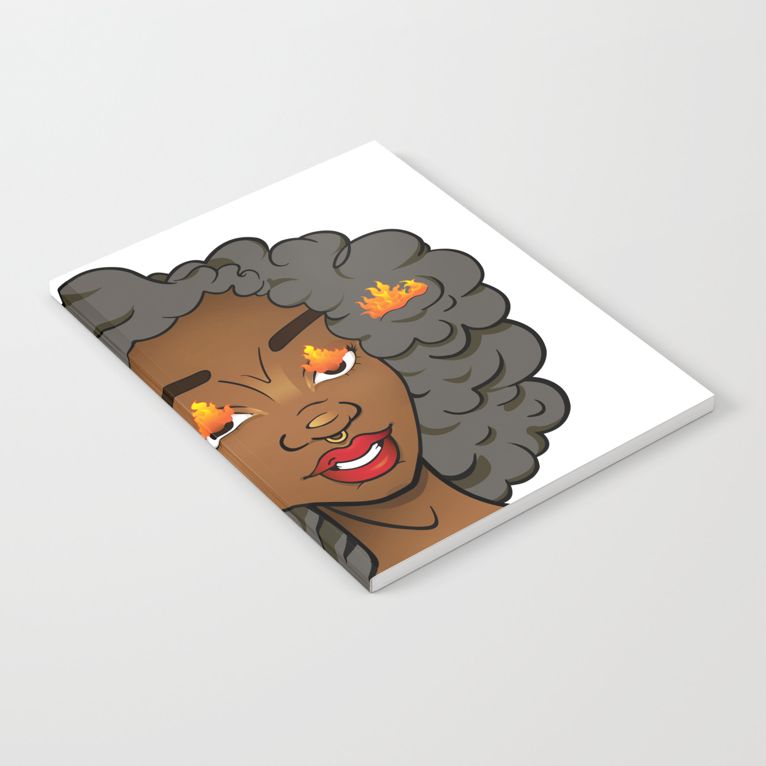 Stormy Grey Edda Melaninated Girl Power Black Girl Magic Notebook By Rukiyakamaria Society6