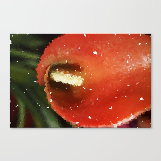 Pixilated Water Flower Canvas Print