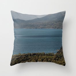 Lake and Mountains Patagonia Argentina Throw Pillow