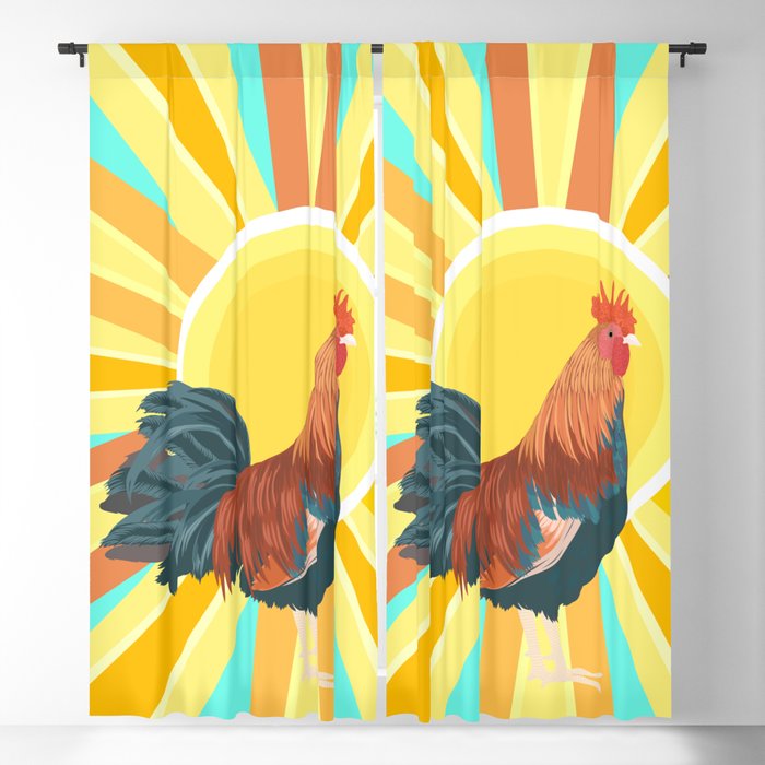 Sunshine rooster Blackout Curtain