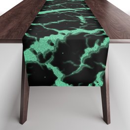 Cracked Space Lava - Mint Table Runner