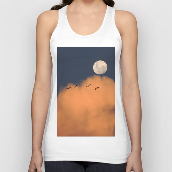 Moon cloud sky 7 Unisex Tank Top