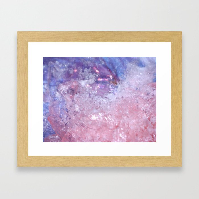 Pink & Purple Crystals Framed Art Print
