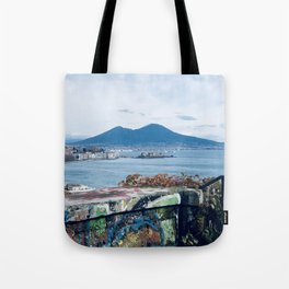 Colorful Vesuvio Naples Landscape Pompei Tote Bag