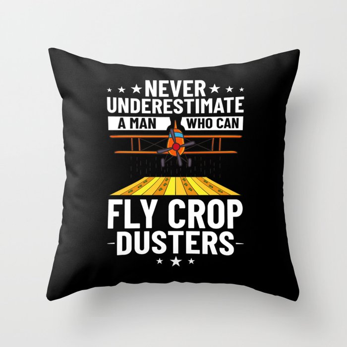 Crop Dusting Plane Rc Drone Airplane Pilot Throw Pillow