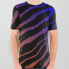 Ripped SpaceTime Stripes - Orange/Blue All Over Graphic Tee