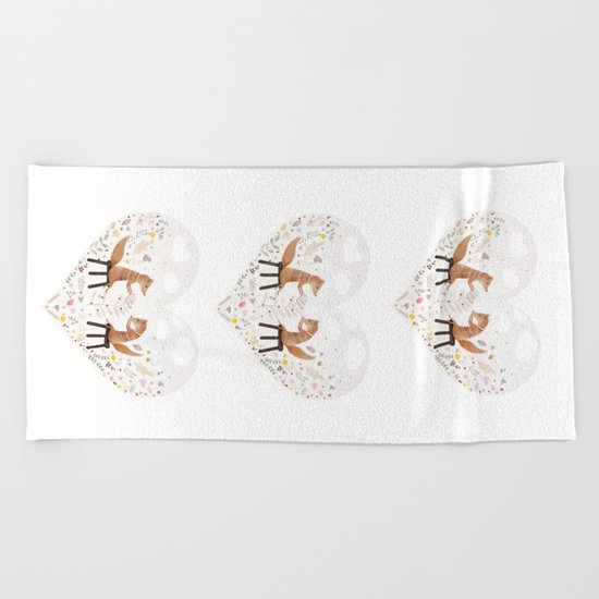 fox philosophers Beach Towel