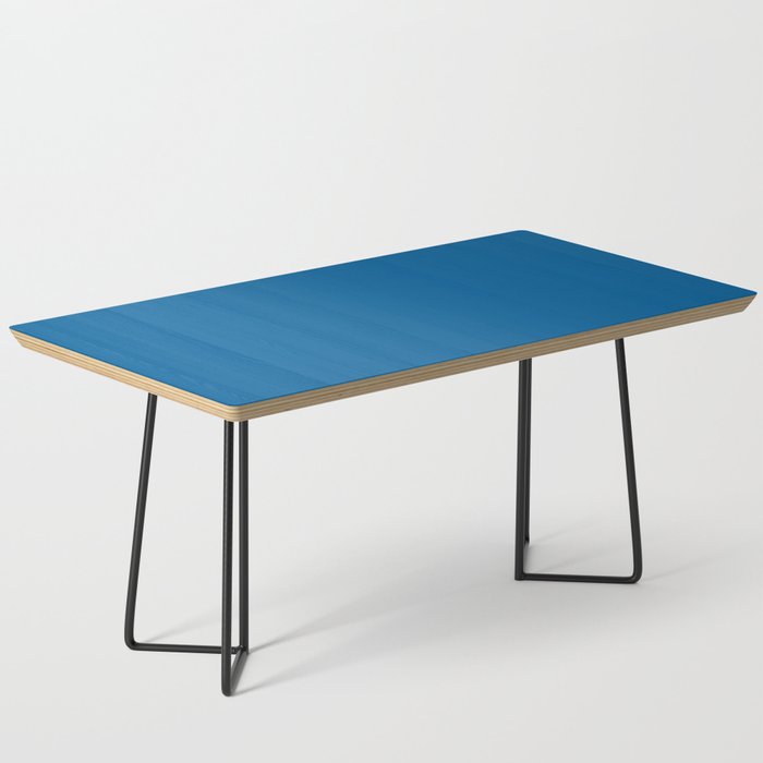 Dark Blue Solid Color Pairs Pantone Daphne 18-4045 TCX Shades of Blue Hues Coffee Table