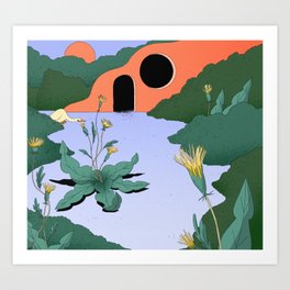 goose in the weeds full Art Print
