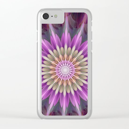 Bright shining fantasy flower Clear iPhone Case