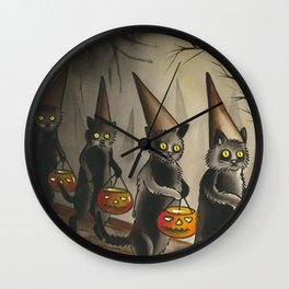 Halloween Cats Wall Clock