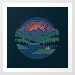 The Lake At Twilight Art Print