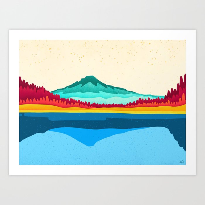 Mount Hood and Trillium Lake Art Print