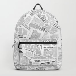 Newspaper Print Backpack