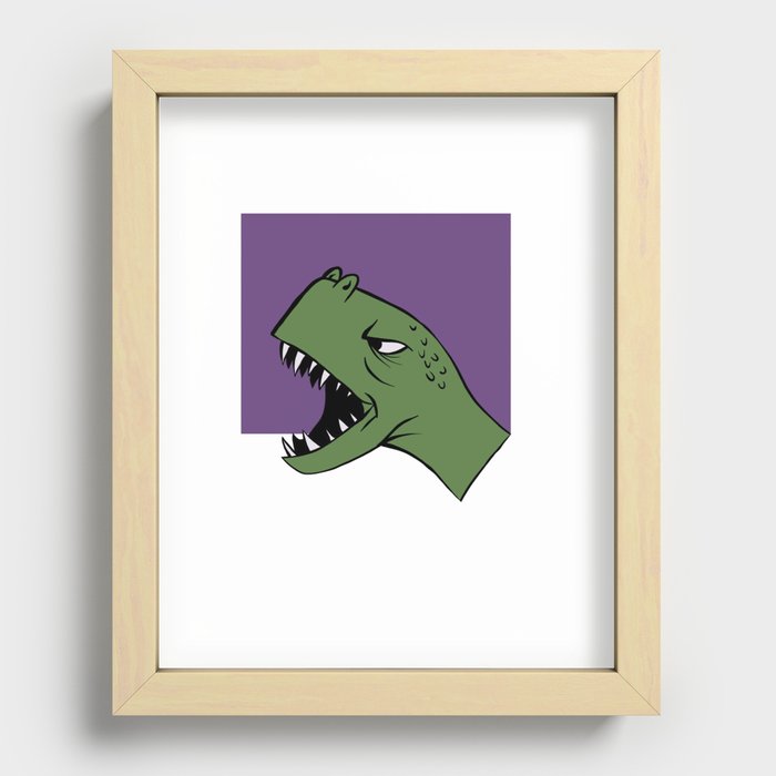T.rex contrast design Recessed Framed Print