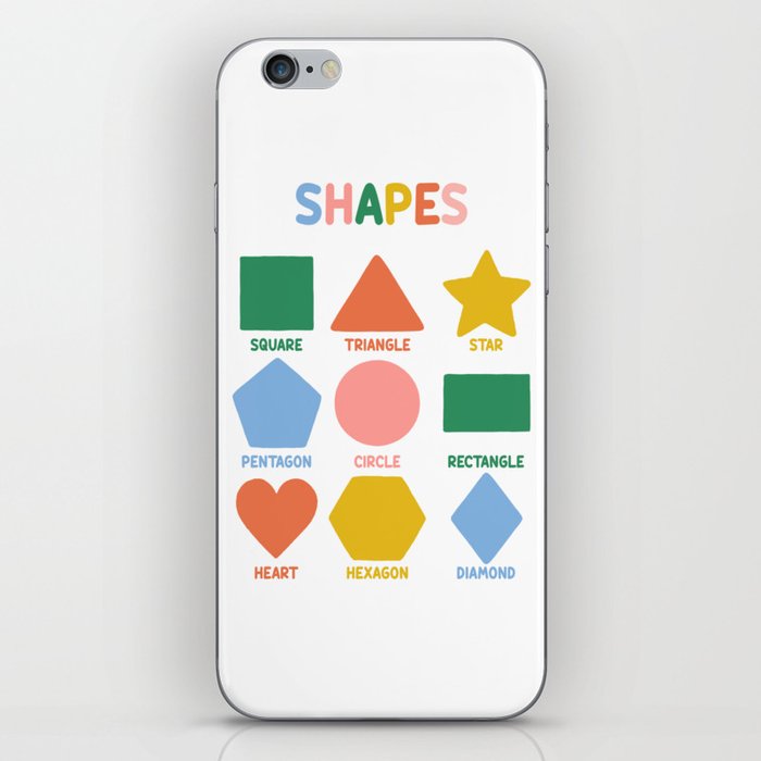 Shapes Poster - Colorful Geometry Education Nursery Prints iPhone Skin