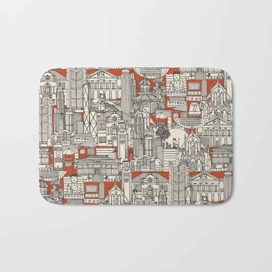 Hong Kong toile de jouy Bath Mat