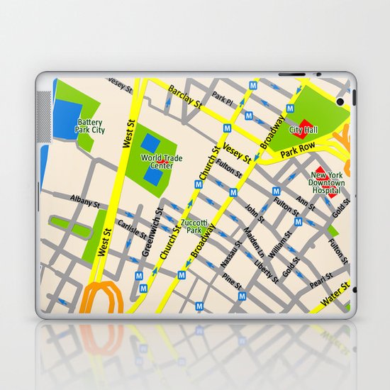 NEW YORK map design Laptop & iPad Skin