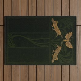 Art Nouveau Insects Outdoor Rug