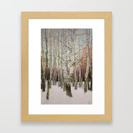 Birches. Winter Framed Art Print