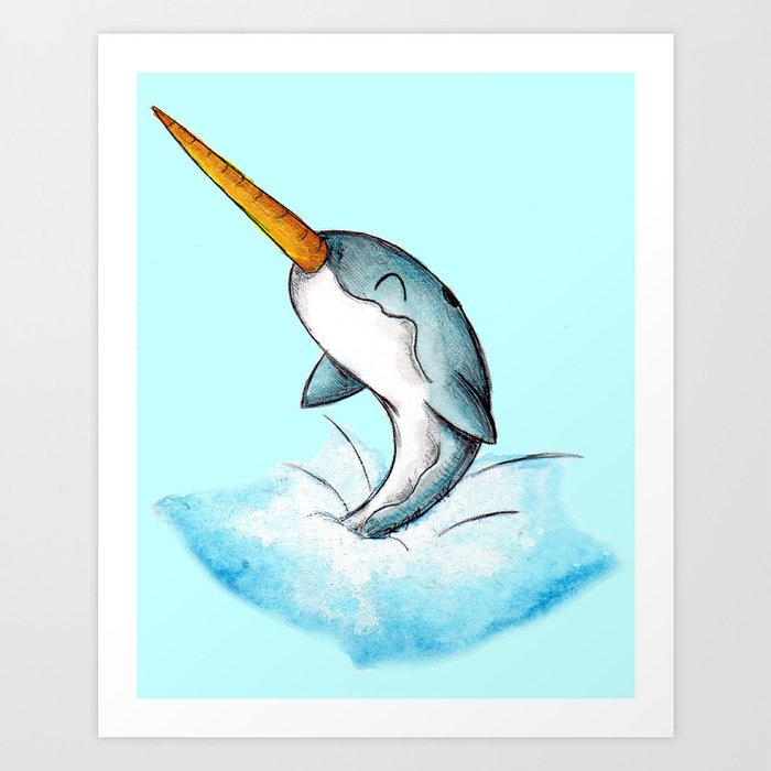 Unicorn Of The Sea Art Print By Kristenokeefeart Society6