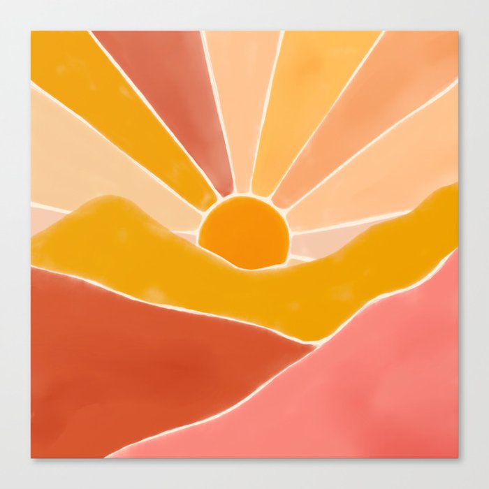 Wonderful Sunset Boho Canvas Print