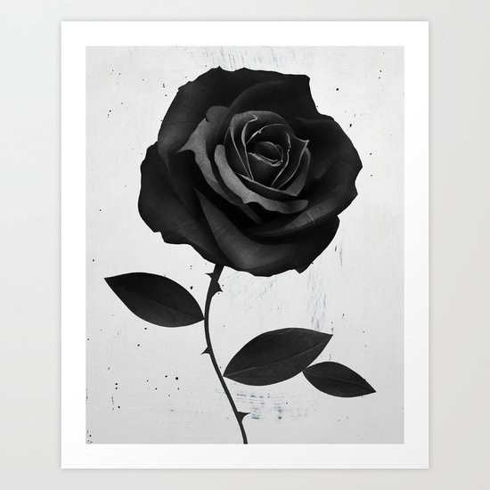 Fabric Rose Art Print
