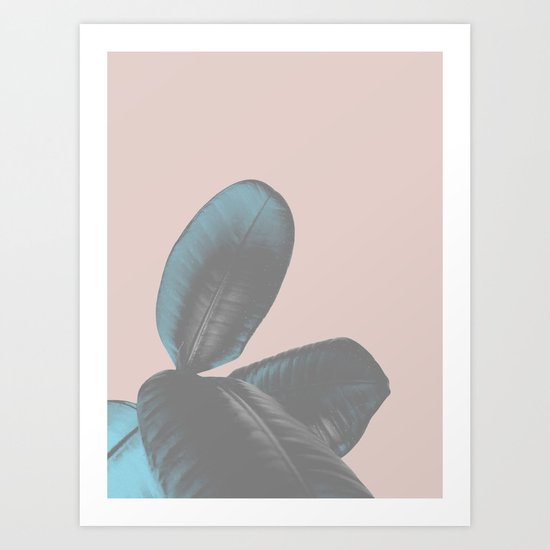 Ficus Elastica #7 #pastel #red #art #society6 Art Print