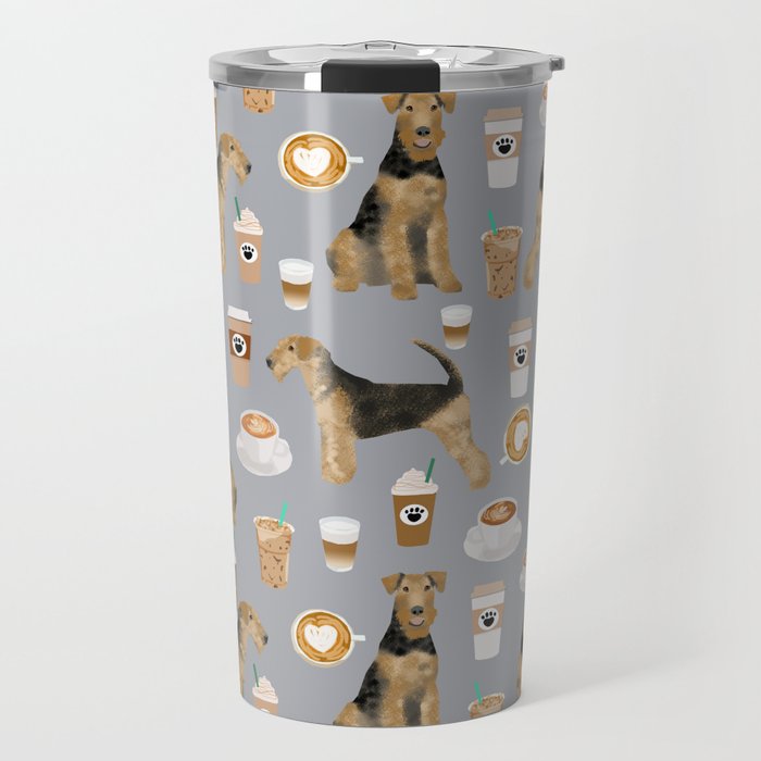 Airedale Terrier Coffee Pattern Dog Breed Cute Custom Dog Pattern