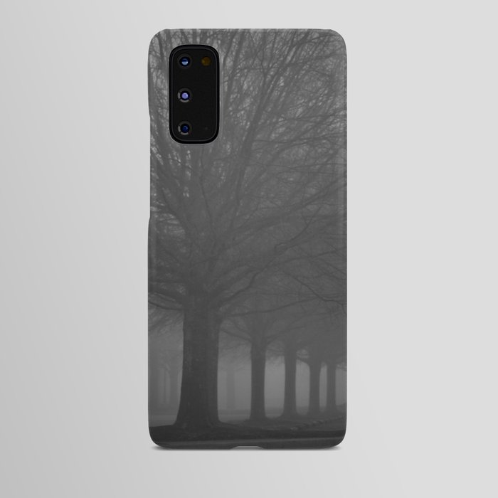 Row of trees in fog Android Case
