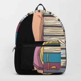 Book pile holding arms Backpack