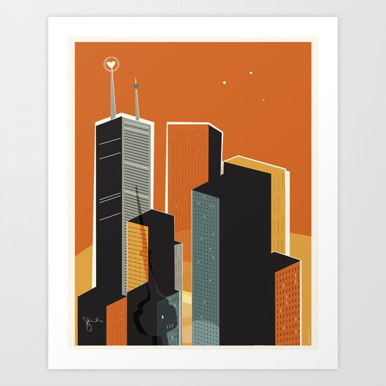 Hot Town. Summer in Toronto. Art Print