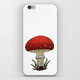 Retro Influenced Mushroom iPhone Skin