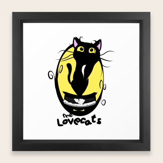 The Lovecats Illustration The Cure Song Framed Art Print By