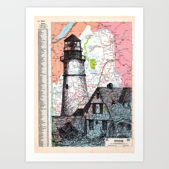 Maine Art Print