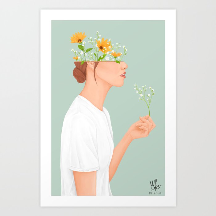 Flower Head Art Print By Marylobs Society6