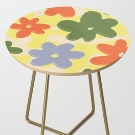 Field Of Flowers (Retro Colors) Side Table