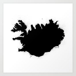Iceland B&W Art Print