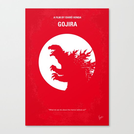 No029-1 My Godzilla 1954 minimal movie poster Canvas Print