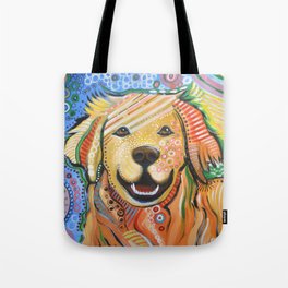 Max ... Abstract dog art, Golden Retriever, Original animal painting Tote Bag