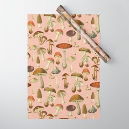 Mushrooms pink Wrapping Paper