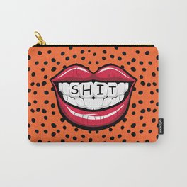 MOUTH SHIT Carry-All Pouch | Bullshit, Graphicdesign, Dramatic, Mouthshit, Tongue, Shithappens, Sarcasticsaying, Dirtymouth, Teeth, Lips 