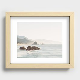 overlooking cannon beach Recessed Framed Print